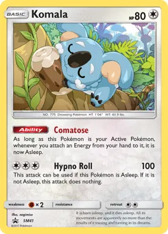 SM Black Star Promos Komala Pokémon card